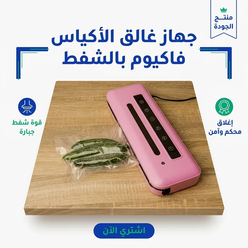 ماكينة تفريغ الهوا وقفل أكياس الأكل (فاكيوم)